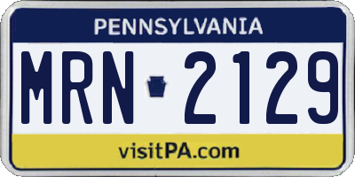 PA license plate MRN2129