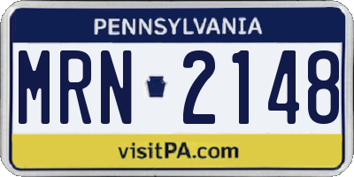 PA license plate MRN2148