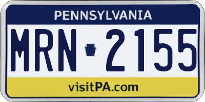 PA license plate MRN2155