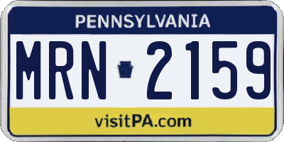 PA license plate MRN2159