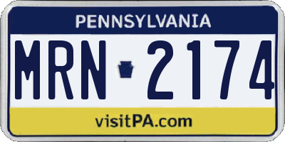 PA license plate MRN2174