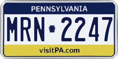 PA license plate MRN2247