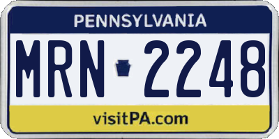 PA license plate MRN2248
