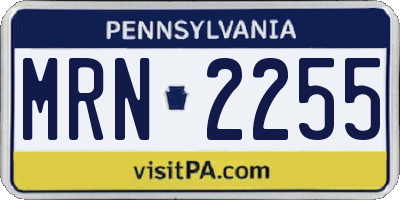 PA license plate MRN2255