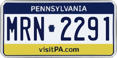 PA license plate MRN2291