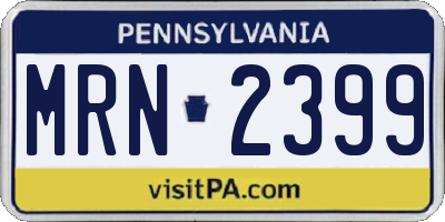 PA license plate MRN2399