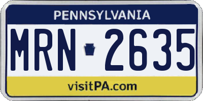 PA license plate MRN2635