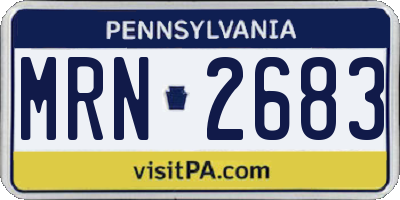 PA license plate MRN2683