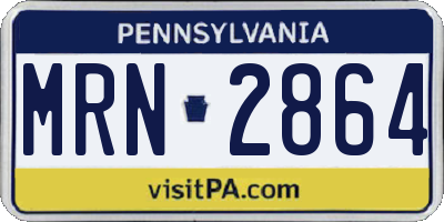 PA license plate MRN2864