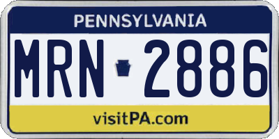 PA license plate MRN2886