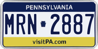 PA license plate MRN2887