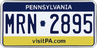 PA license plate MRN2895