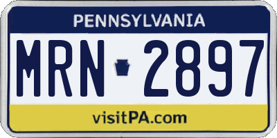 PA license plate MRN2897