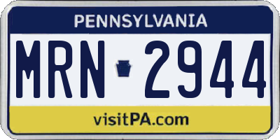 PA license plate MRN2944