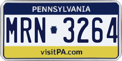PA license plate MRN3264