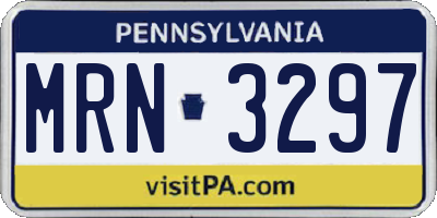 PA license plate MRN3297