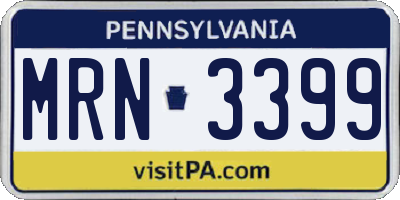 PA license plate MRN3399