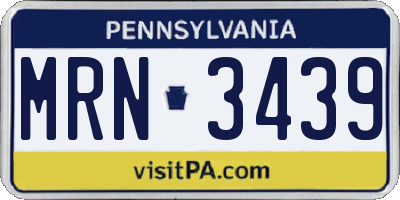 PA license plate MRN3439