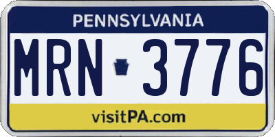 PA license plate MRN3776