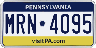 PA license plate MRN4095