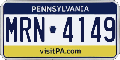 PA license plate MRN4149
