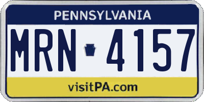 PA license plate MRN4157