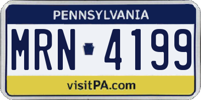 PA license plate MRN4199