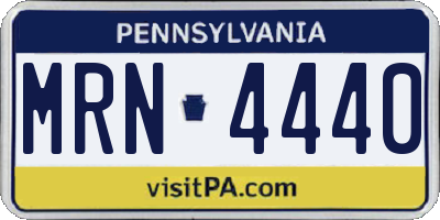 PA license plate MRN4440