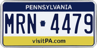 PA license plate MRN4479