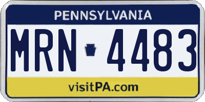 PA license plate MRN4483