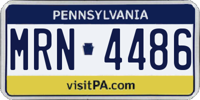 PA license plate MRN4486