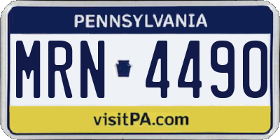 PA license plate MRN4490