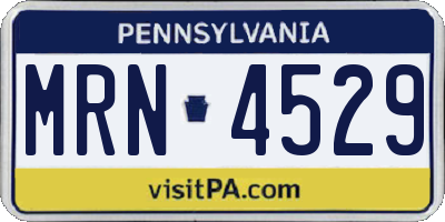 PA license plate MRN4529