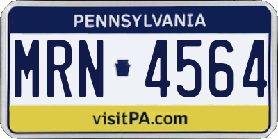 PA license plate MRN4564