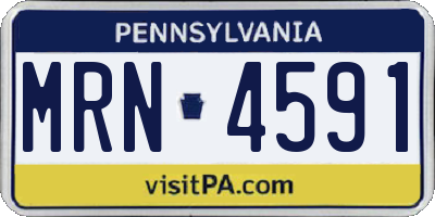 PA license plate MRN4591