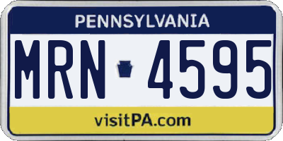PA license plate MRN4595