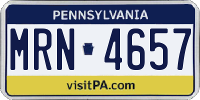PA license plate MRN4657