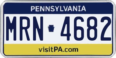 PA license plate MRN4682