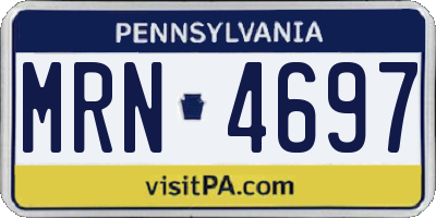PA license plate MRN4697