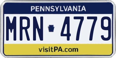 PA license plate MRN4779