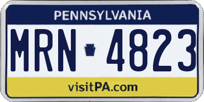 PA license plate MRN4823