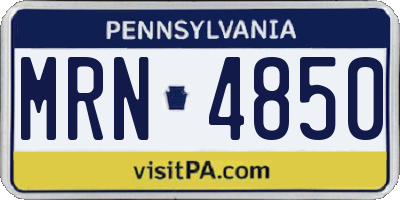 PA license plate MRN4850