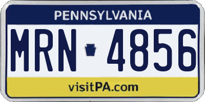 PA license plate MRN4856