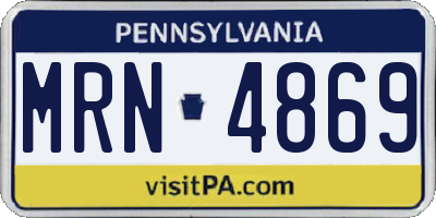 PA license plate MRN4869