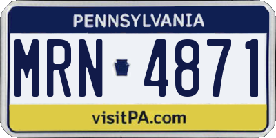 PA license plate MRN4871