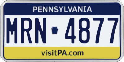 PA license plate MRN4877