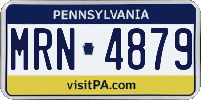 PA license plate MRN4879
