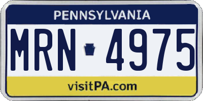 PA license plate MRN4975