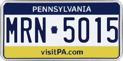 PA license plate MRN5015