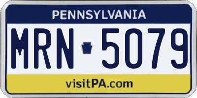 PA license plate MRN5079